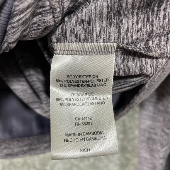 Mondetta Gray Marled Hooded Seamed Activewear Top - Size Small - Long Sleeves - Picture 5 of 7